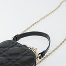 Christian Dior Cannage Phone Holder Chain Shoulder Bag Patent Black Auth ep15212-14