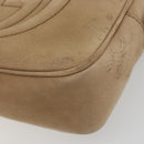 GUCCI Soho Shoulder Bag Leather Beige Gold Tone 308364 Auth ep15215-14