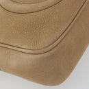 GUCCI Soho Shoulder Bag Leather Beige Gold Tone 308364 Auth ep15215-15