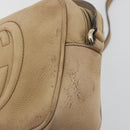 GUCCI Soho Shoulder Bag Leather Beige Gold Tone 308364 Auth ep15215-9