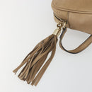 GUCCI Soho Shoulder Bag Leather Beige Gold Tone 308364 Auth ep15215-10