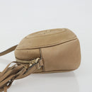 GUCCI Soho Shoulder Bag Leather Beige Gold Tone 308364 Auth ep15215-4
