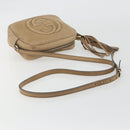 GUCCI Soho Shoulder Bag Leather Beige Gold Tone 308364 Auth ep15215-7