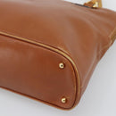 GUCCI Bamboo Hand Bag Leather 2way Brown Gold Tone 000 2214 0289 Auth ep15218-16