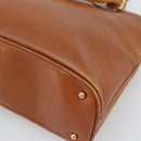 GUCCI Bamboo Hand Bag Leather 2way Brown Gold Tone 000 2214 0289 Auth ep15218-18