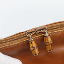 GUCCI Bamboo Hand Bag Leather 2way Brown Gold Tone 000 2214 0289 Auth ep15218-19