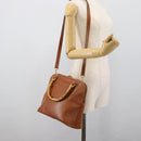 GUCCI Bamboo Hand Bag Leather 2way Brown Gold Tone 000 2214 0289 Auth ep15218-24