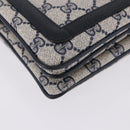 GUCCI GG Supreme Shoulder Bag PVC Leather Navy Gold Tone 14 02 013 Auth ep15220-14