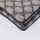 GUCCI GG Supreme Shoulder Bag PVC Leather Navy Gold Tone 14 02 013 Auth ep15220-16