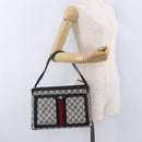 GUCCI GG Supreme Shoulder Bag PVC Leather Navy Gold Tone 14 02 013 Auth ep15220-27