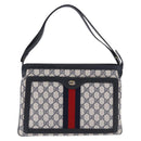 GUCCI GG Supreme Shoulder Bag PVC Leather Navy Gold Tone 14 02 013 Auth ep15220-13