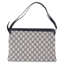 GUCCI GG Supreme Shoulder Bag PVC Leather Navy Gold Tone 14 02 013 Auth ep15220-2