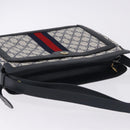 GUCCI GG Supreme Shoulder Bag PVC Leather Navy Gold Tone 14 02 013 Auth ep15220-6