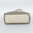 GUCCI GG Supreme Tote Bag PVC Leather Beige Silver 131220 Auth ep15221-5