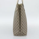 GUCCI GG Supreme Tote Bag PVC Leather Beige Silver 131220 Auth ep15221-3
