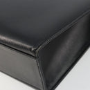 Christian Dior Hand Bag Leather 2way Black Gold Tone Auth ep15222-17