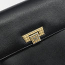 Christian Dior Hand Bag Leather 2way Black Gold Tone Auth ep15222-19