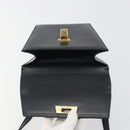 Christian Dior Hand Bag Leather 2way Black Gold Tone Auth ep15222-20