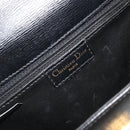 Christian Dior Hand Bag Leather 2way Black Gold Tone Auth ep15222-10