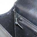 Christian Dior Hand Bag Leather 2way Black Gold Tone Auth ep15222-23