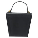 Christian Dior Hand Bag Leather 2way Black Gold Tone Auth ep15222-2