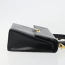 Christian Dior Hand Bag Leather 2way Black Gold Tone Auth ep15222-3