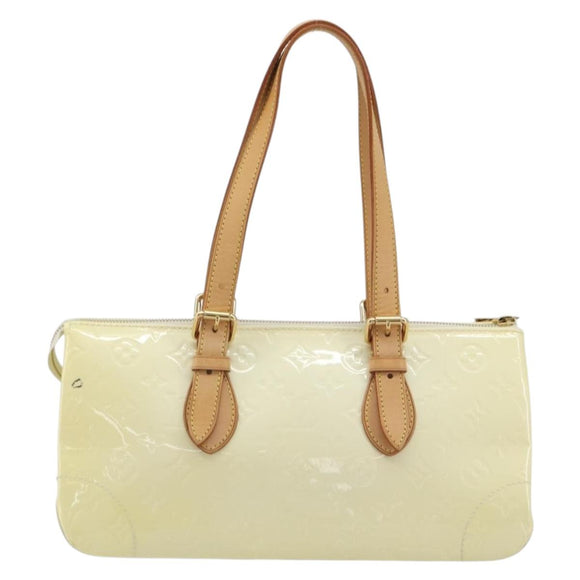 LOUIS VUITTON Monogram Vernis Rosewood Avenue Hand Bag Perle M93508 Auth ep15223