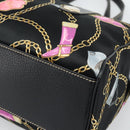 GUCCI Hand Bag Satin Black Gold Tone 154180 Auth ep15224V-9