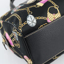 GUCCI Hand Bag Satin Black Gold Tone 154180 Auth ep15224V-14