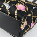 GUCCI Hand Bag Satin Black Gold Tone 154180 Auth ep15224V-15