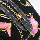 GUCCI Hand Bag Satin Black Gold Tone 154180 Auth ep15224V-17