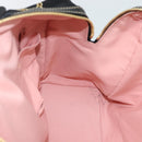 GUCCI Hand Bag Satin Black Gold Tone 154180 Auth ep15224V-20