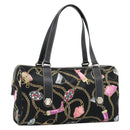 GUCCI Hand Bag Satin Black Gold Tone 154180 Auth ep15224V-1