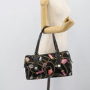 GUCCI Hand Bag Satin Black Gold Tone 154180 Auth ep15224V-23