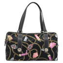 GUCCI Hand Bag Satin Black Gold Tone 154180 Auth ep15224V-13