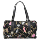 GUCCI Hand Bag Satin Black Gold Tone 154180 Auth ep15224V-2
