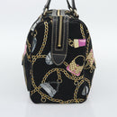 GUCCI Hand Bag Satin Black Gold Tone 154180 Auth ep15224V-4