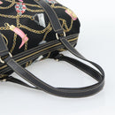 GUCCI Hand Bag Satin Black Gold Tone 154180 Auth ep15224V-7