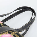 GUCCI Hand Bag Satin Black Gold Tone 154180 Auth ep15224V-8