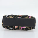 GUCCI Hand Bag Satin Black Gold Tone 154180 Auth ep15224V-5