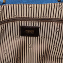 FENDI Tote Bag Leather Blue Gold Tone 8BR662 Auth ep15227-16