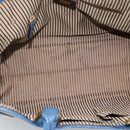 FENDI Tote Bag Leather Blue Gold Tone 8BR662 Auth ep15227-17
