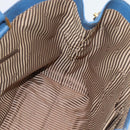 FENDI Tote Bag Leather Blue Gold Tone 8BR662 Auth ep15227-18
