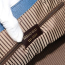 FENDI Tote Bag Leather Blue Gold Tone 8BR662 Auth ep15227-22