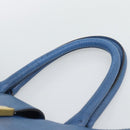 FENDI Tote Bag Leather Blue Gold Tone 8BR662 Auth ep15227-8