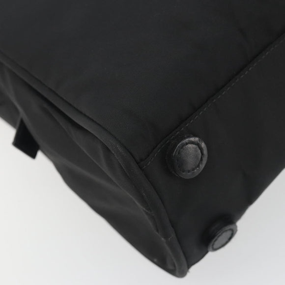 PRADA Hand Bag Nylon Black Silver Auth ep15229