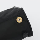 PRADA Hand Bag Nylon Black Silver Auth ep15229-9
