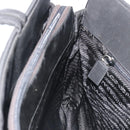 PRADA Hand Bag Nylon Black Silver Auth ep15229-22