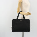 PRADA Hand Bag Nylon Black Silver Auth ep15229-27
