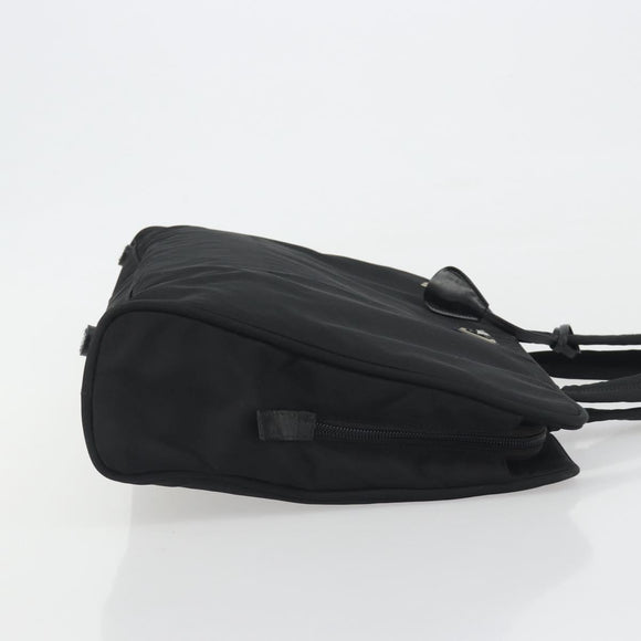 PRADA Hand Bag Nylon Black Silver Auth ep15229